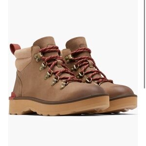 Sorel Hi Line Hiking boot lace up tawny buff waterproof leather size 6